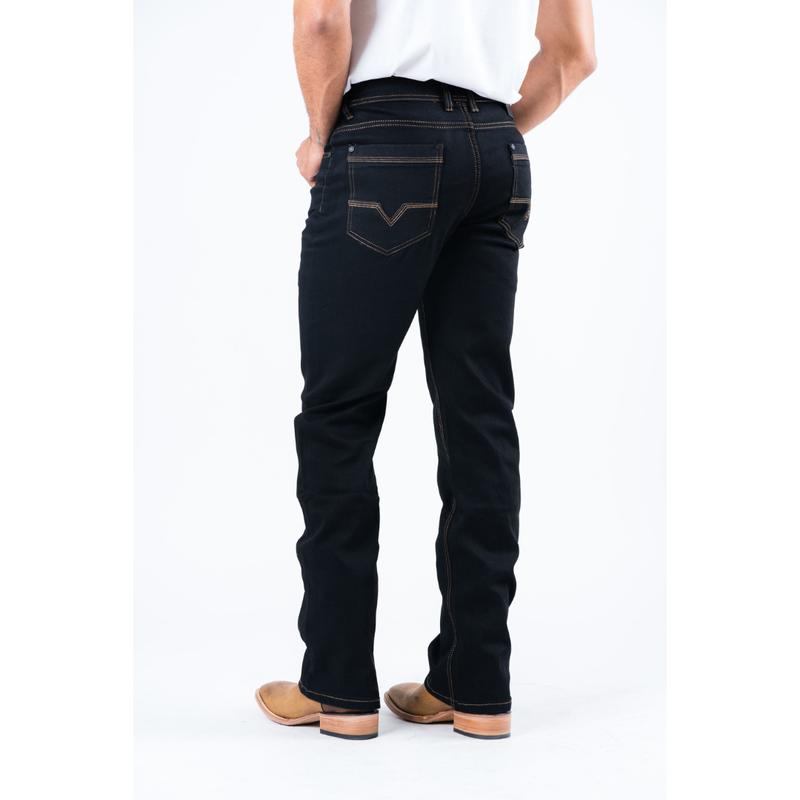 Platini Mens Boot-Cut Premium Denim Jeans