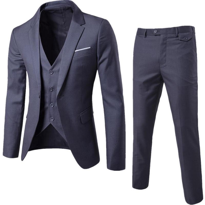 Four seasons section of men's business casual suit three-piece set groom best man men's wedding suit suit suit Menswear Overalls Underwear Formal