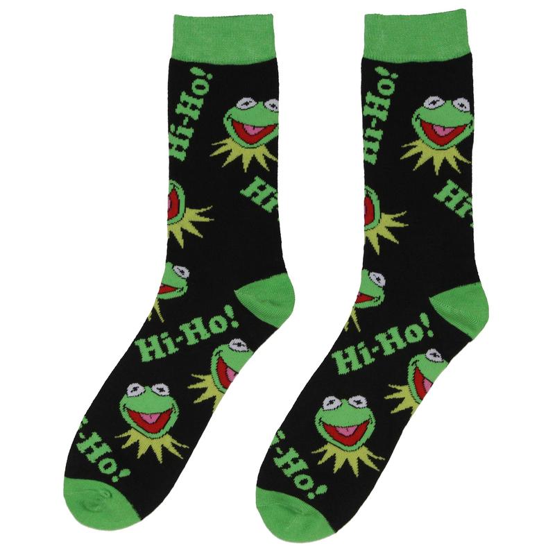 Disney The Muppets Hi Ho Kermit The Frog 2 Pair Crew Socks