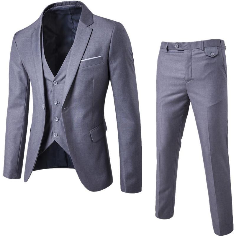 Four seasons section of men's business casual suit three-piece set groom best man men's wedding suit suit suit Menswear Overalls Underwear Formal