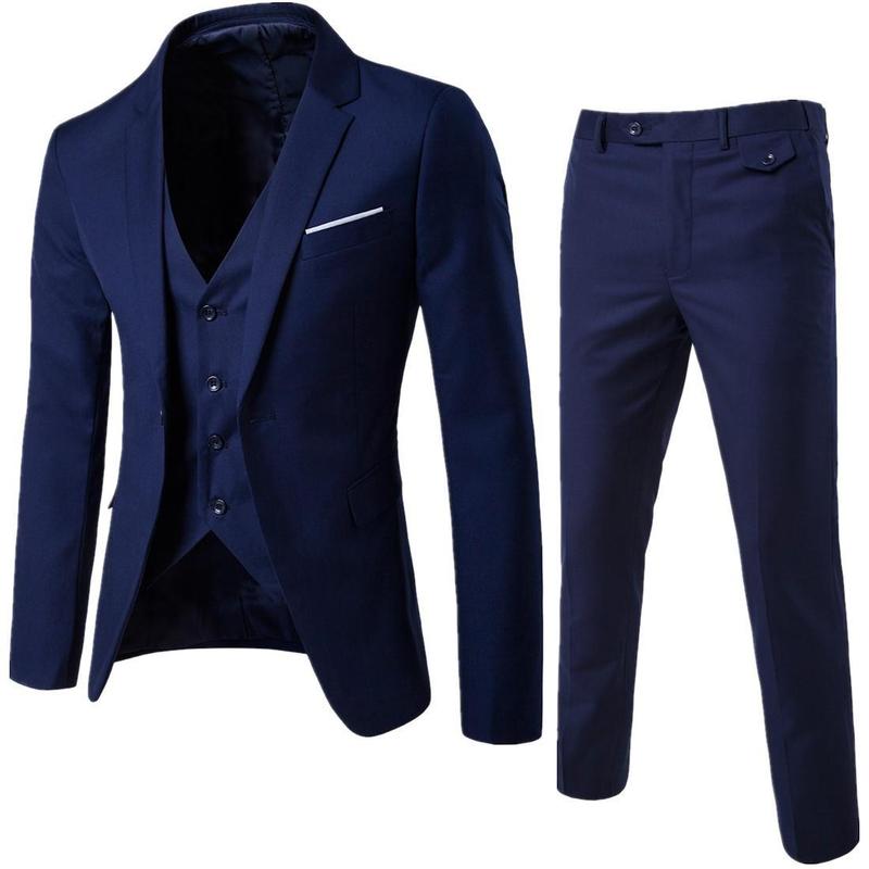 Four seasons section of men's business casual suit three-piece set groom best man men's wedding suit suit suit Menswear Overalls Underwear Formal