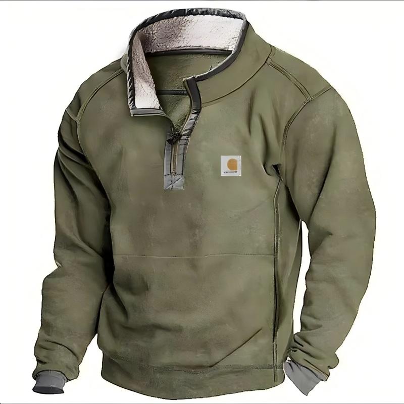 Stylish Polo Collar Sweater for Sportsand Leisure,Trendy Zip-Up Men'sSweater for Casual Wear shirts