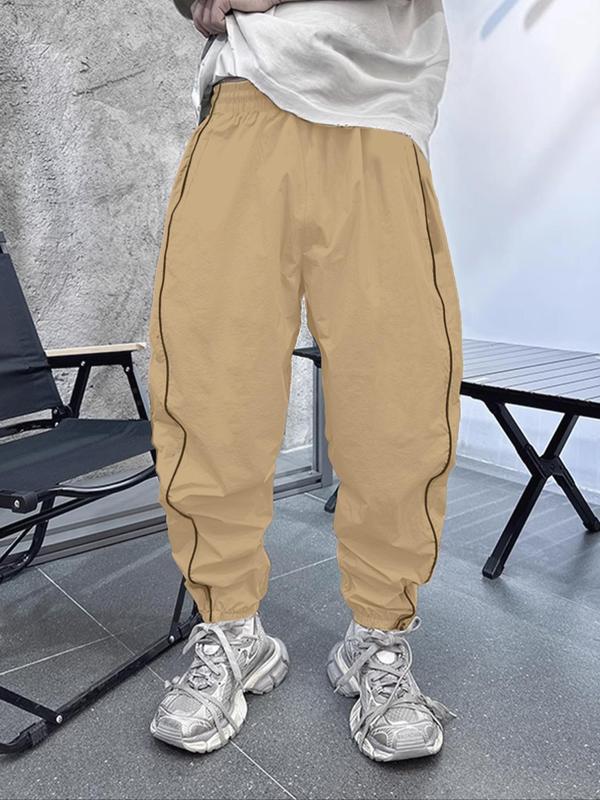 Men's Side Stripe Drawstring Waist Jogger Pants, Casual Loose Pocket Trousers for Spring & Fall, Fashion Men's Bottoms for Daily Wear, Trousers for Men, Pants for Men