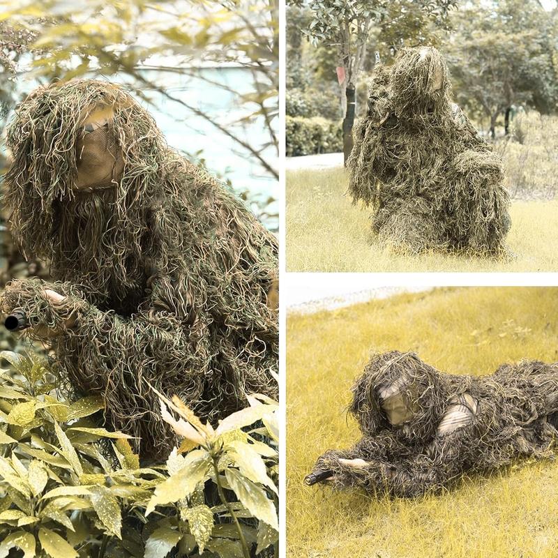 Ghillie Suits Men, Outdoor Camo Hunting Ghillie Suit Costume Clothings