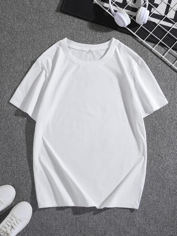 Men's Skull & Letter Print Tee, Regular Fit Street Fashion Casual Round Neck Half Sleeve T-shirt, Streetwear, Graphic Tees, Summer Outfits 2024, Men's Clothes for Summer 90s Clothes