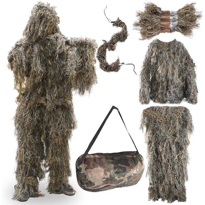 Ghillie Suits Men, Outdoor Camo Hunting Ghillie Suit Costume Clothings