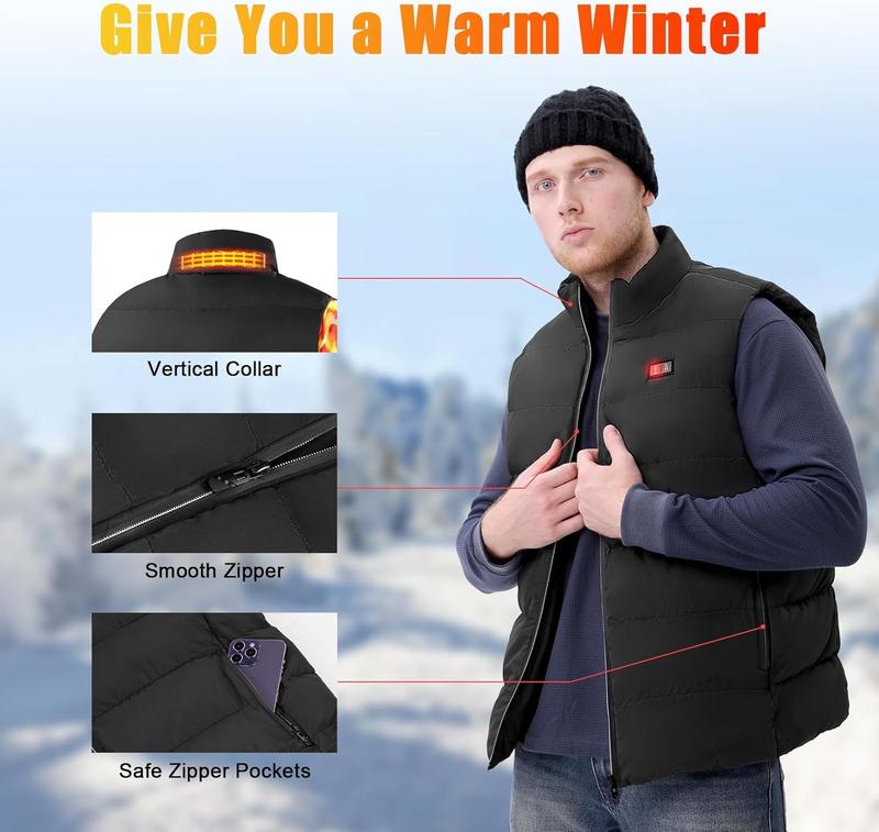  Heated Vest for 2024 Updated WinterHeating Jacket Vest for Men & Women,Lightweight Heating Vest with Battery Pack for WinterOutdoor  Hunting Skiing -Menswear Tops，Black Friday