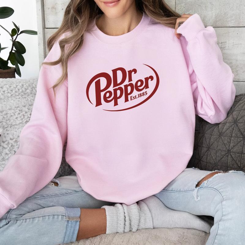 Dr. Pepper T-shirt Sweatshirt, Dr Pepper Lover, Dr Pepper Gift, Gift For Girlfriend, Sweatshirt, T-shirt, Full Colors, Full Sizes, For Men, For Women Menswear Sweaters Tops Underwear, Printed In The USA