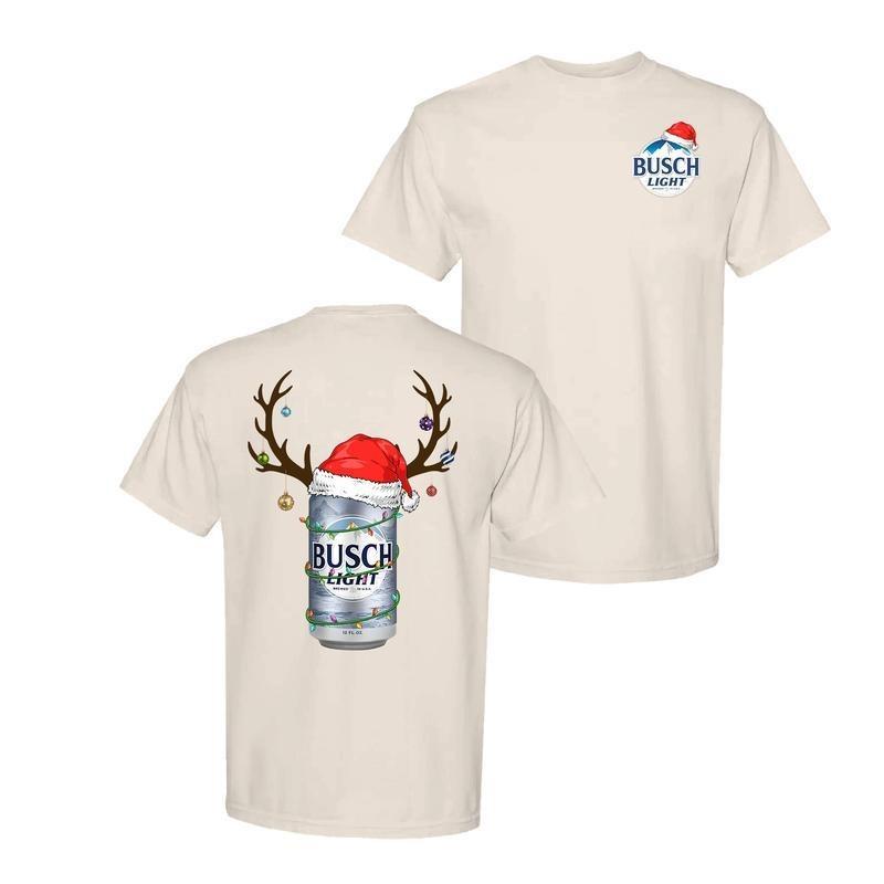 Limited Deer Busch Light Christmas T-shirt