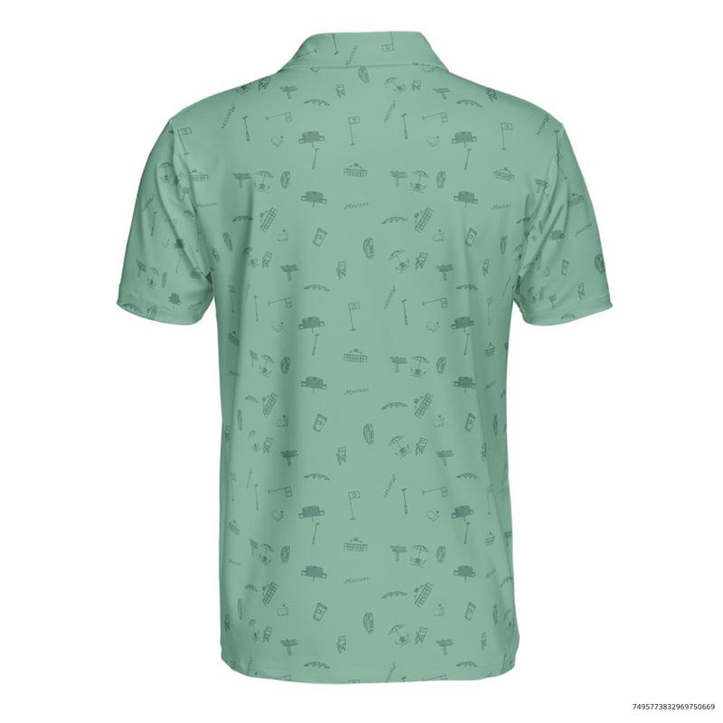 2024 Masters Tech Green Golf Polo Shirt Augusta National All-over Print Men's Polo Lightweight Golfer Gift Golf Player Shirt