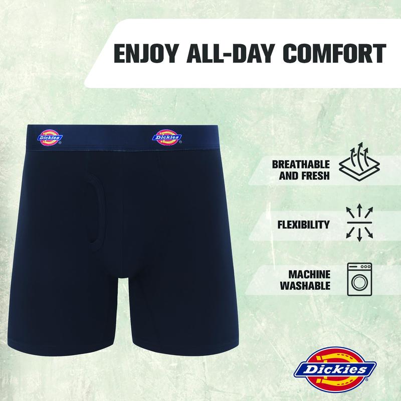 Dickies Mens Underwear 4 Pack Microfiber boxer briefs for men