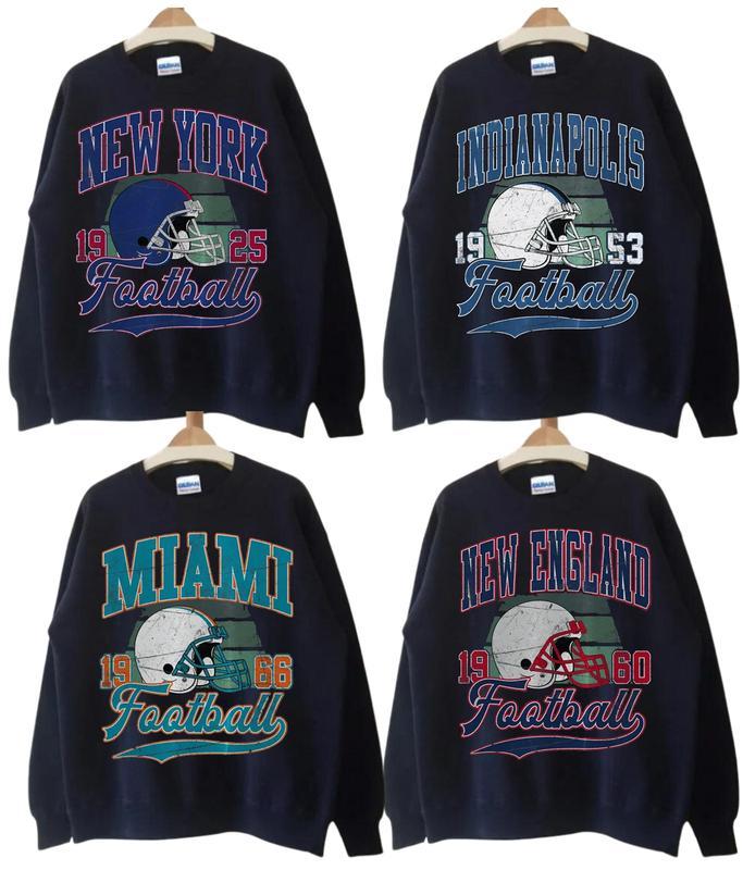 All Teams Football Vintage Style Crewneck Sweatshirt, Vintage All Teams Football Sweatshirt, MV Sweatshirt