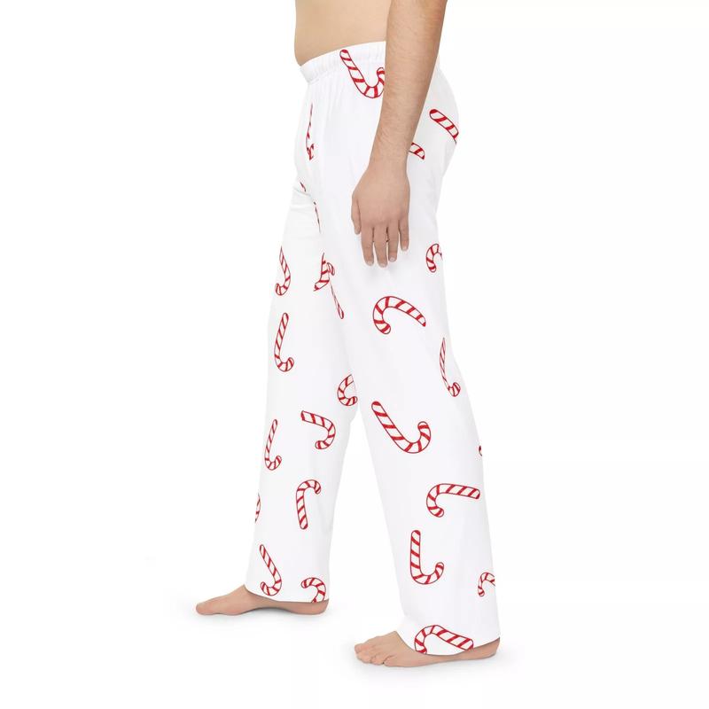 Sweet Candy Cane Family Christmas (Men's) Pajama Pants (AOP), Christmas Gift for Her, Women Pajamas, Unisex Pants, XS-5XL