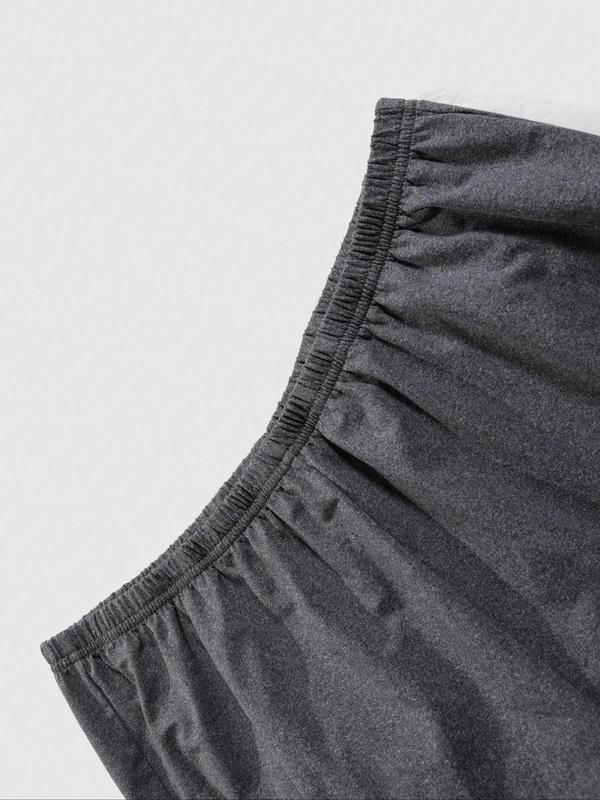 Men's Solid Color Elastic Waist Pajama Pants, Casual Comfy Lounge Trousers for Spring & Fall, Men's Sleepwear for Indoor Wear