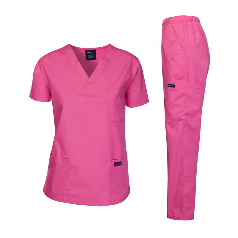 Dagacci  UNISEX MEDICAL UNIFORM SET (ROSE PINK)