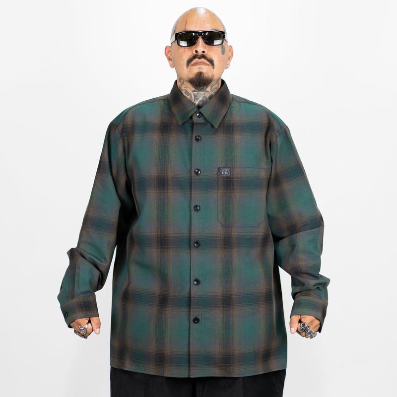 FB County Long Sleeve Checker Flannel Shirt - Big & Tall Sizes