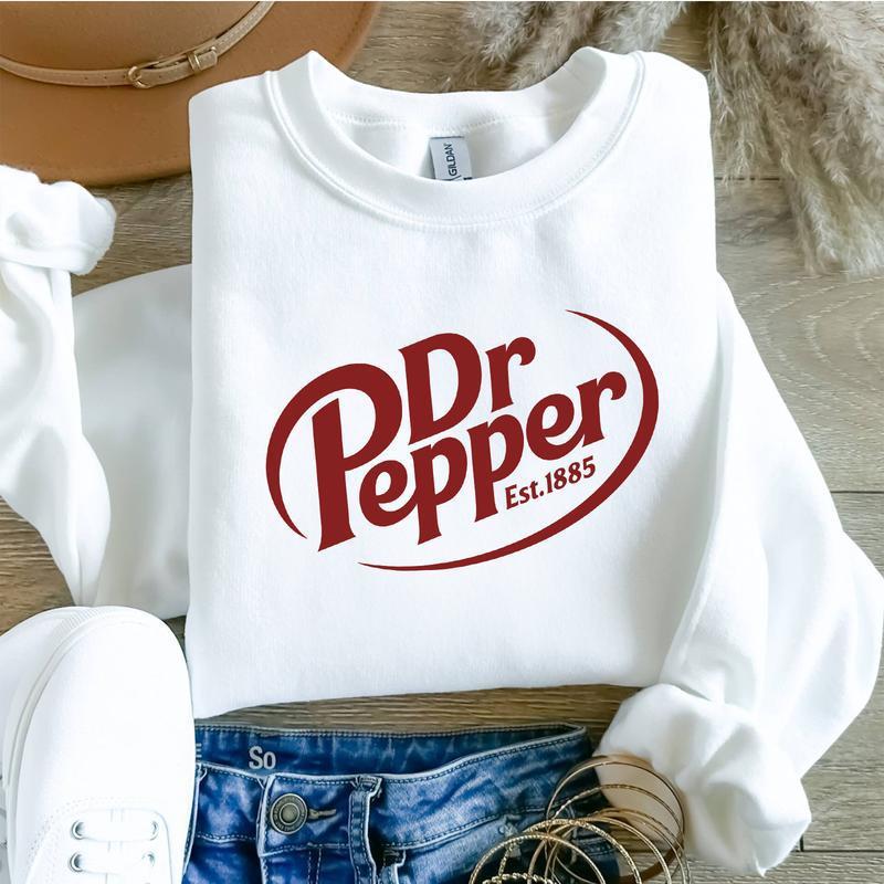 Dr. Pepper T-shirt Sweatshirt, Dr Pepper Lover, Dr Pepper Gift, Gift For Girlfriend, Sweatshirt, T-shirt, Full Colors, Full Sizes, For Men, For Women Menswear Sweaters Tops Underwear, Printed In The USA