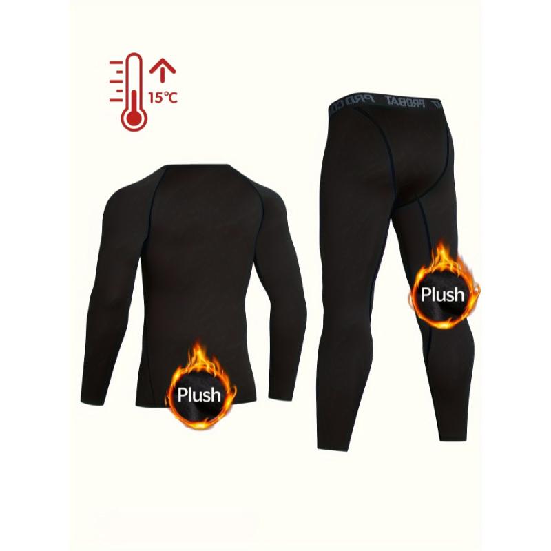 6pcs 3Sets Men'S Thermal Underwear Set, Winter Hunting Outdoor Skiing Winter Thermal Tights, Long Sleeve Crew Neck Top And Pants Set, Suitable for Autumn And Winter Outdoor