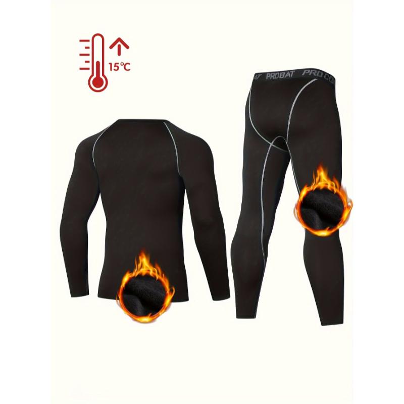 6pcs 3Sets Men'S Thermal Underwear Set, Winter Hunting Outdoor Skiing Winter Thermal Tights, Long Sleeve Crew Neck Top And Pants Set, Suitable for Autumn And Winter Outdoor