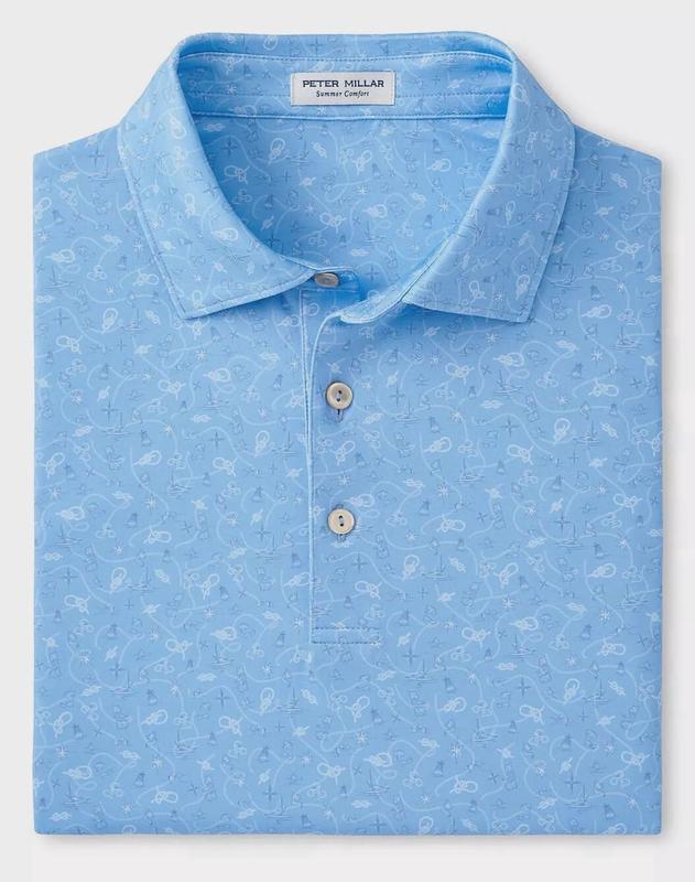 NEW MENS PETER MILLAR S S SHOW ME THE WAY PERFORMANCE POLO GOLF SHIRT, MEDIUM