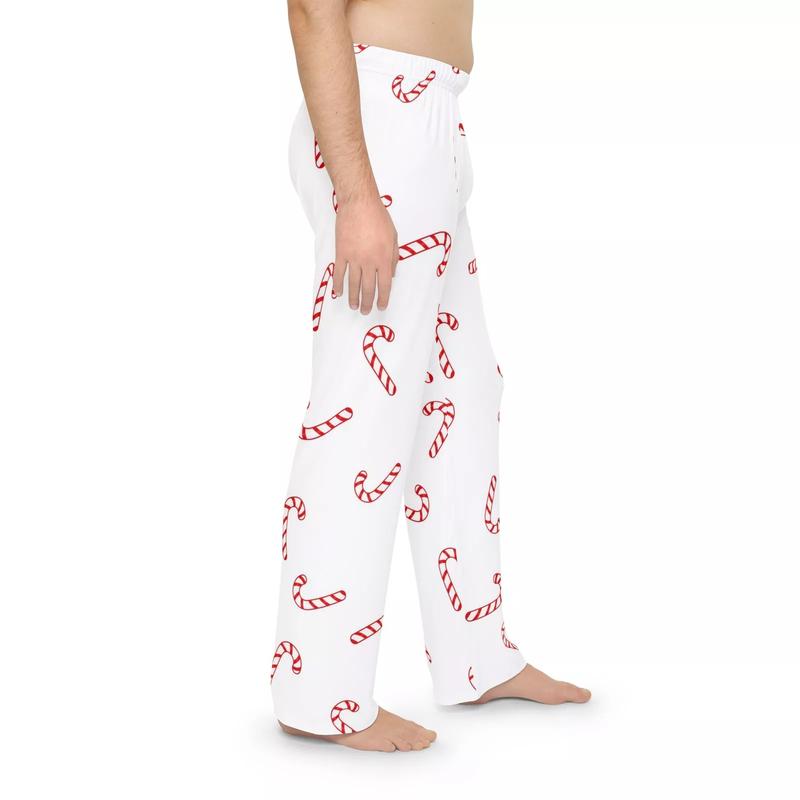 Sweet Candy Cane Family Christmas (Men's) Pajama Pants (AOP), Christmas Gift for Her, Women Pajamas, Unisex Pants, XS-5XL