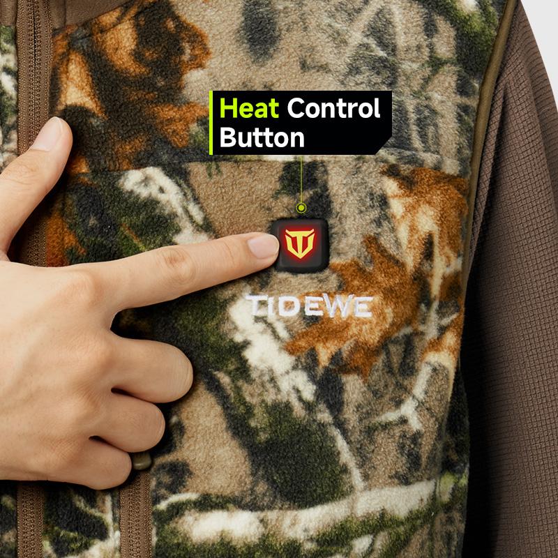 Tidewe ThermCore Men's Heated Vest Double-Sided Polar Fleece Hunting Vest heated jacket mens clothing