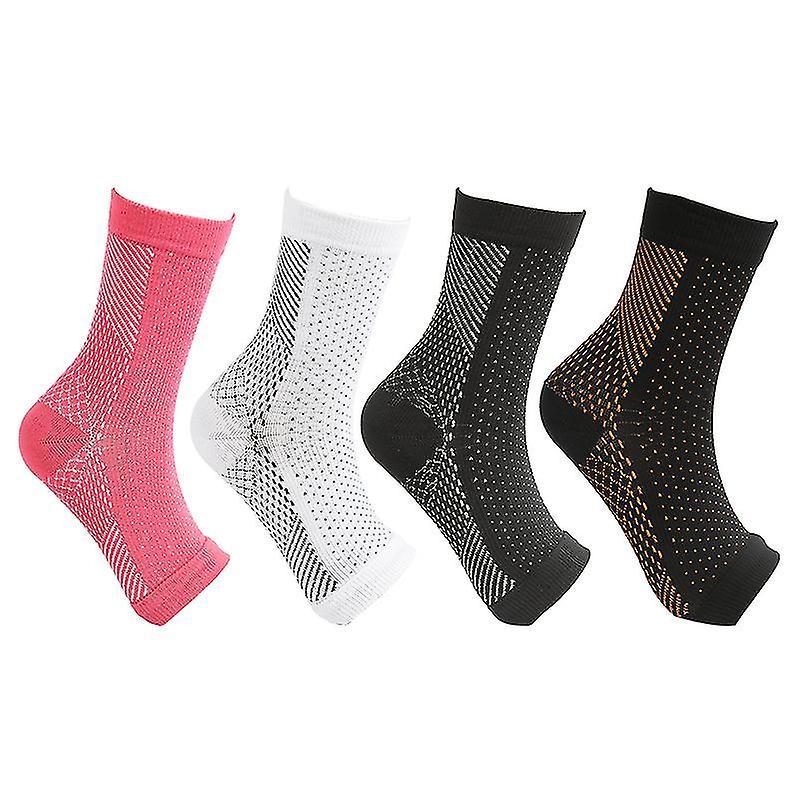 4pairs Soothe Socks Neuropathy Compression Ankle Arch Support Protection Pain Relief Socks