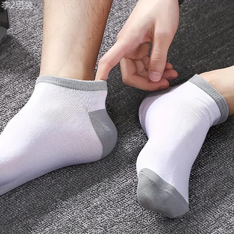 10 20 30 Pairs Men's Fashion Color Block Low Cut Ankle Socks - Breathable, Comfy, Sweat Absorption Socks for Active Men - Soft, Stretchy, Moisture-Wicking, Anti-Odor, Arch Support Socks for Sports, Fitness, and Daily Wear Fabric Menswear  Underwear  Beige