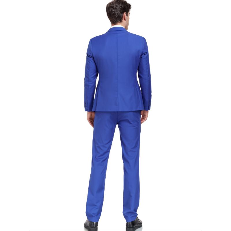 Plus Size Men's 3Pcs Suit Set, Fashionable Groomsman Wedding Attire, Solid Suit Jacket & Waistcoat & Suit Pants Set