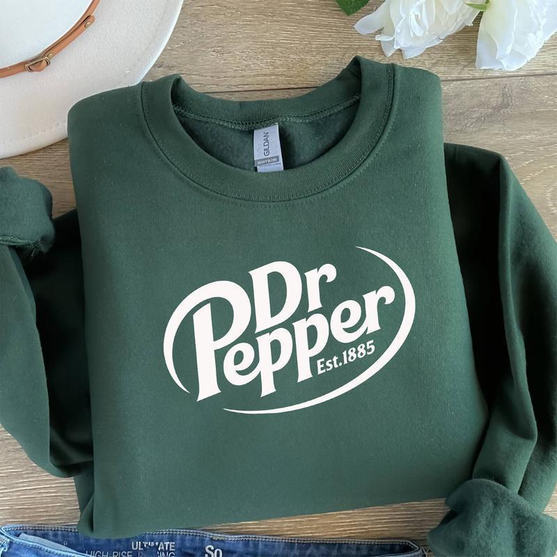 Dr. Pepper T-shirt Sweatshirt, Dr Pepper Lover, Dr Pepper Gift, Gift For Girlfriend, Sweatshirt, T-shirt, Full Colors, Full Sizes, For Men, For Women Menswear Sweaters Tops Underwear, Printed In The USA