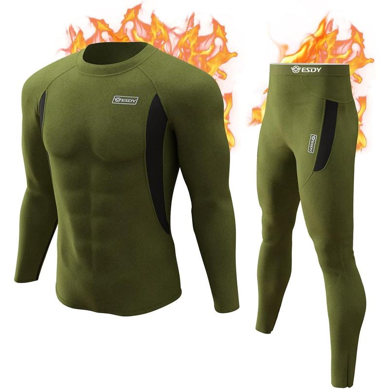 convallaria Thermal Underwear Long Johns Set Mens Winter Hunting Gear Sport Base Layer Bottom Top XS-4XL