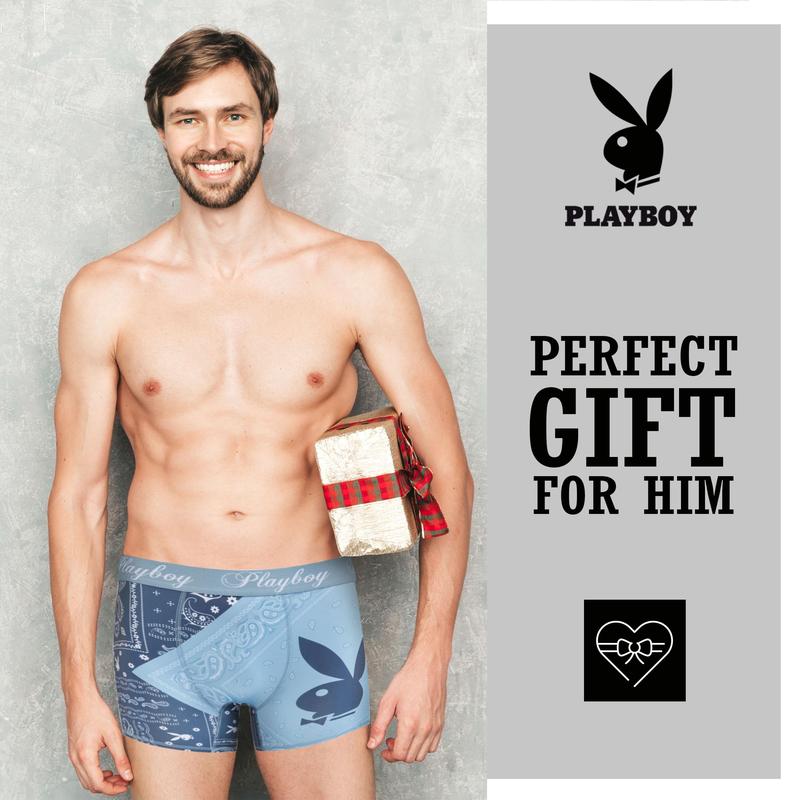 Playboy Mens Underwear Funny Gifts for Men Boxers for Men