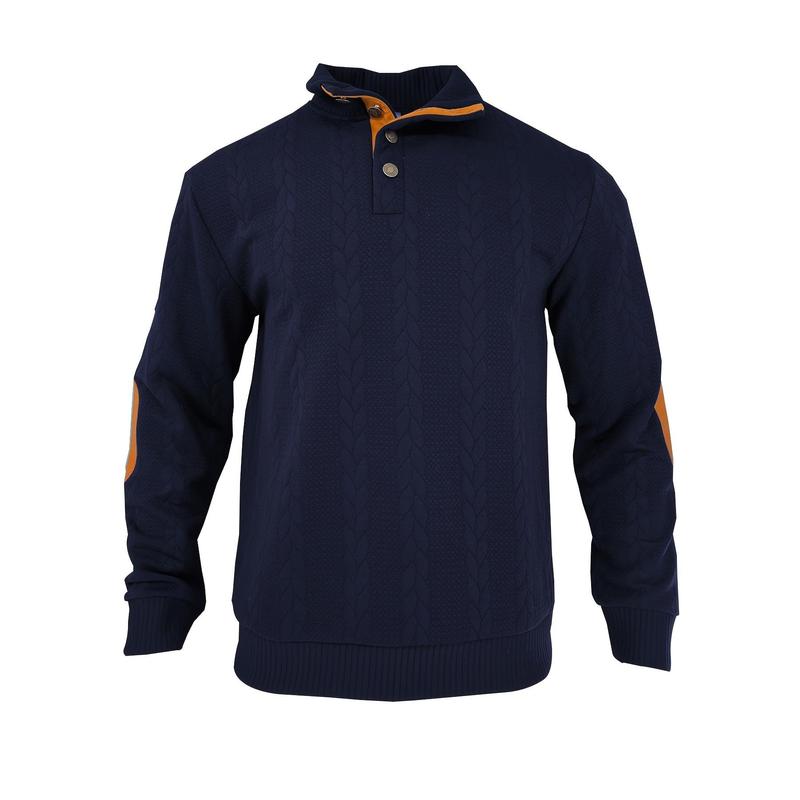 Stylish Men's Knitted Long Sleeve Pullover Sweater - Soft, Comfy, and Versatile Sweatshirt with Button Detail, Perfect for Spring and Autumn Casual Wear, Everyday Comfort, and Outdoor Activities