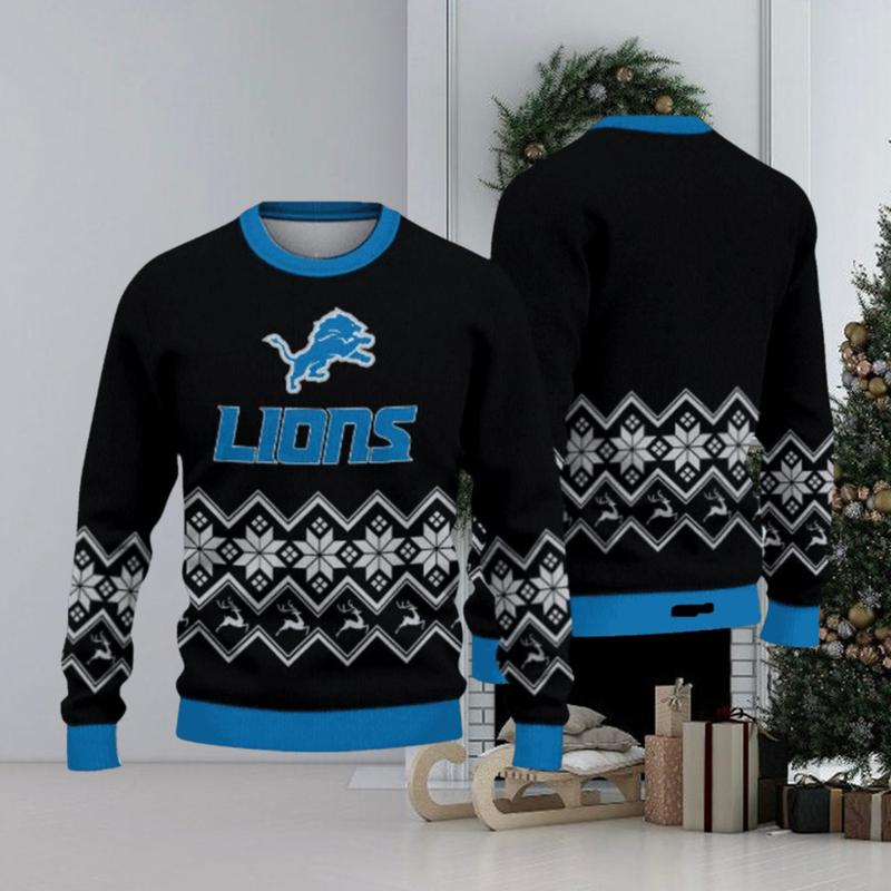 Detroit Lions Christmas Pattern Hot Trending Ugly Sweater  For Fans