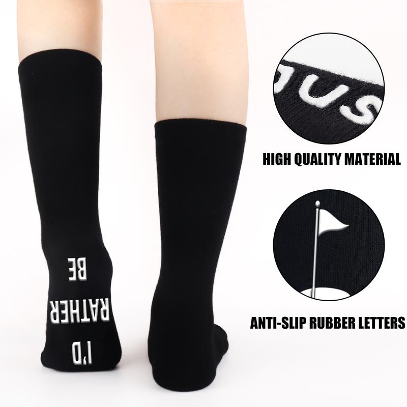 1 Pair Unisex Novelty Golf Socks Golf Gifts for Men Dad Husband Boyfriend Funny Golf Socks for Men Unique Gifts for Golfers Non Slip Golf Socks for Men