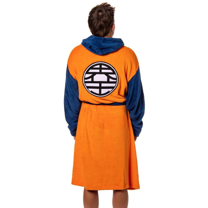 Dragon Ball Z Goku Adult Fleece Hooded Bathrobe for Men And Women Costume Robes