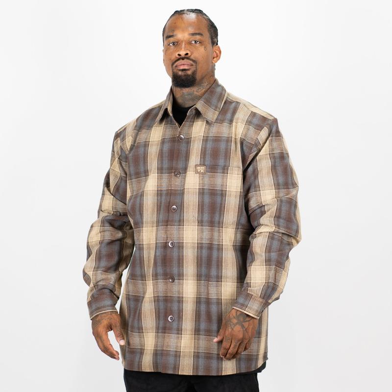 FB County Long Sleeve Checker Flannel Shirt - Big & Tall Sizes