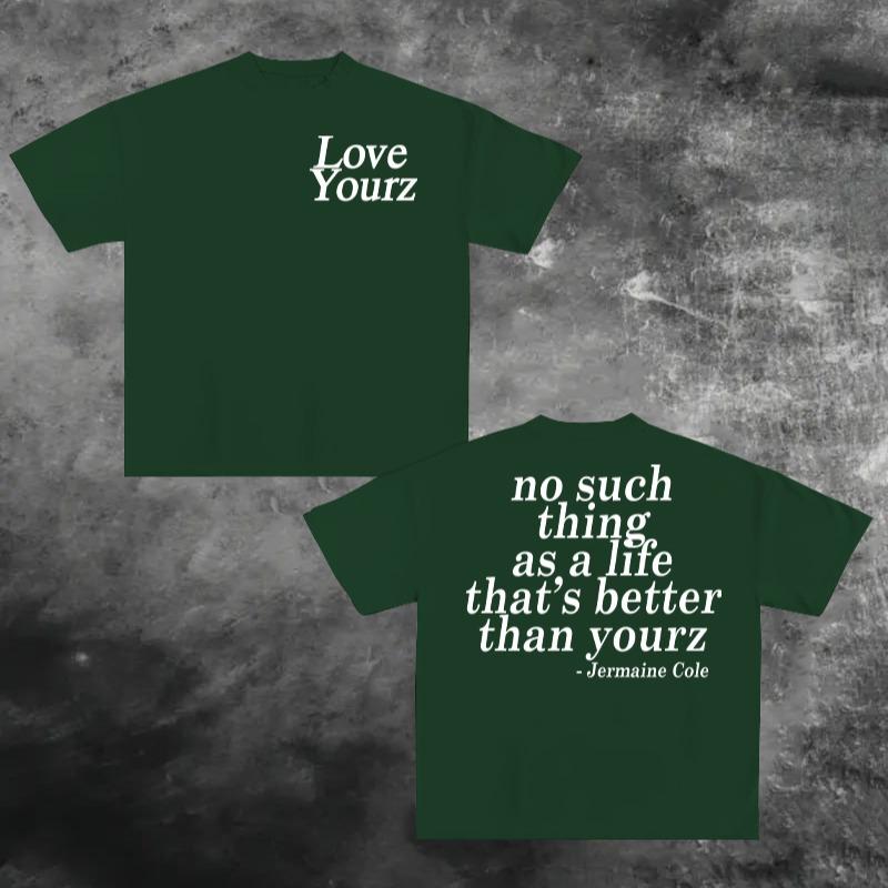 J Cole Dreamville Love Yourz Lyrics Graphic t-Shirt VERSION 2, J Cole T-shirt, Cotton tshirt swap