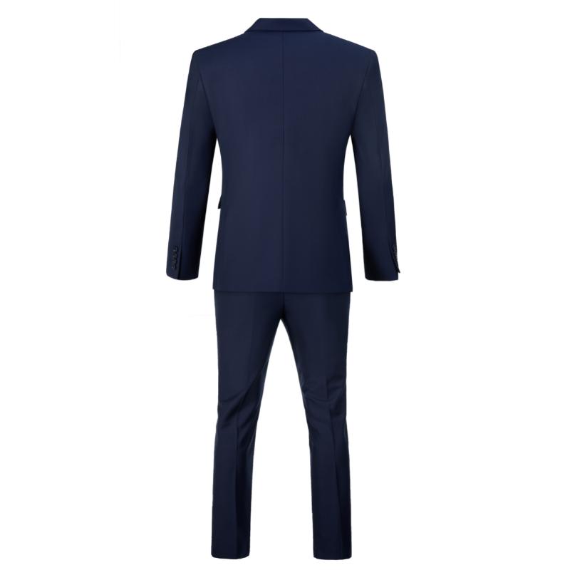 Plus Size Men's 3Pcs Suit Set, Fashionable Groomsman Wedding Attire, Solid Suit Jacket & Waistcoat & Suit Pants Set