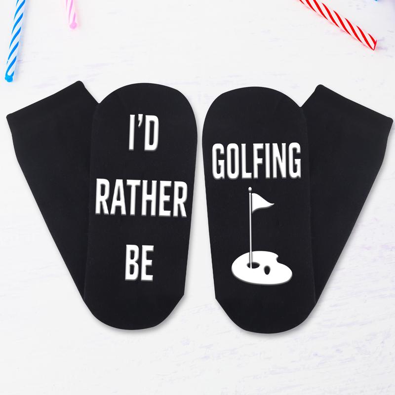 1 Pair Unisex Novelty Golf Socks Golf Gifts for Men Dad Husband Boyfriend Funny Golf Socks for Men Unique Gifts for Golfers Non Slip Golf Socks for Men