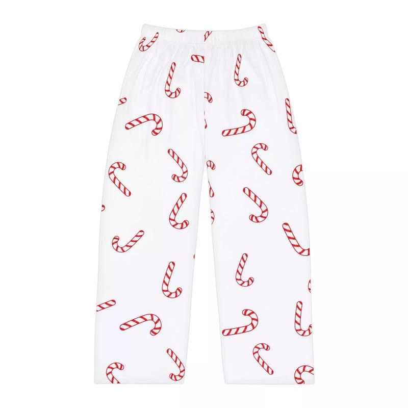 Sweet Candy Cane Family Christmas (Men's) Pajama Pants (AOP), Christmas Gift for Her, Women Pajamas, Unisex Pants, XS-5XL