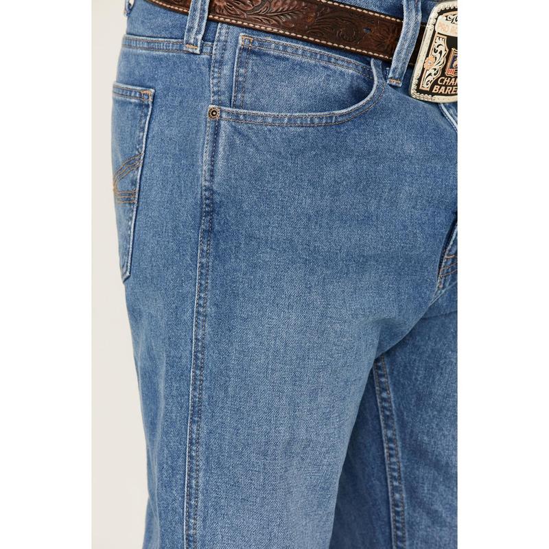 Blue Ranchwear Men's Bronc Rider Light Medium Wash Rigid Regular Straight Jeans - Brsp22j99