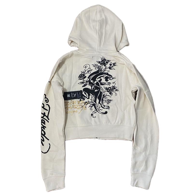 ED HARDY “DRAGON HEART” IVORY SET (Pants & Hoodie)