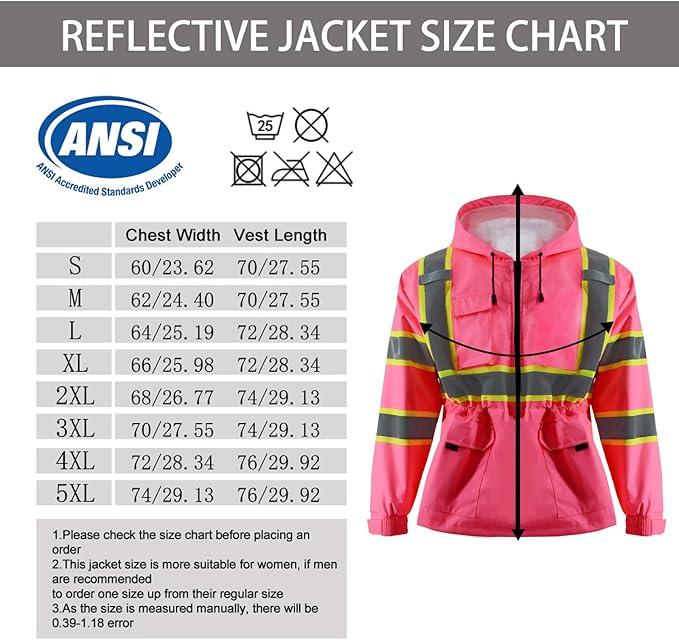 Thermal Reflective Safety Jacket for Women and Men with Pockets and Zipper Front - ANSI ISEA Standard studson  hardhat Outdoor High Visibility Sherpa-Lined Hi-Viz