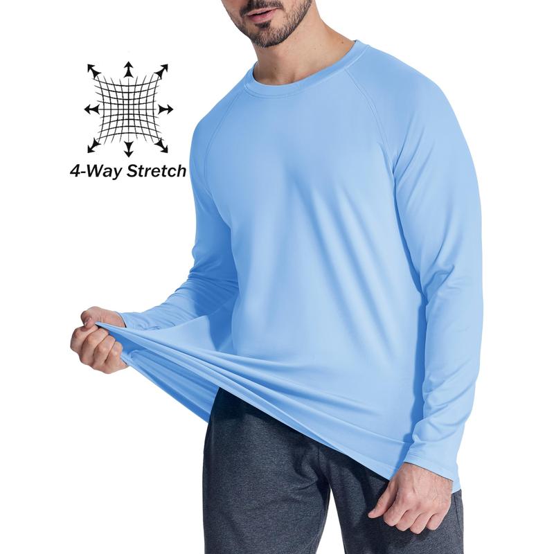 MAGCOMSEN Men's Thermal Shirt Fleece Lined Long Sleeve Athletic Base Layer Workout Top Menswear Crewneck