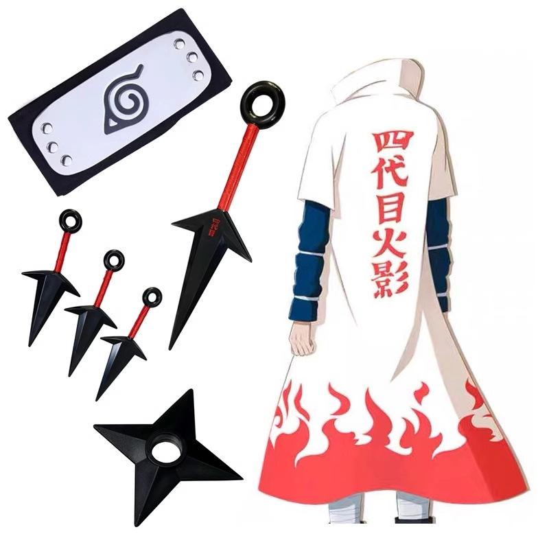 Akatsuki clothes Ninja Uchiha Red Cloud CloakS - Fourth Hokage Yellow Lightning Namikaze Costume