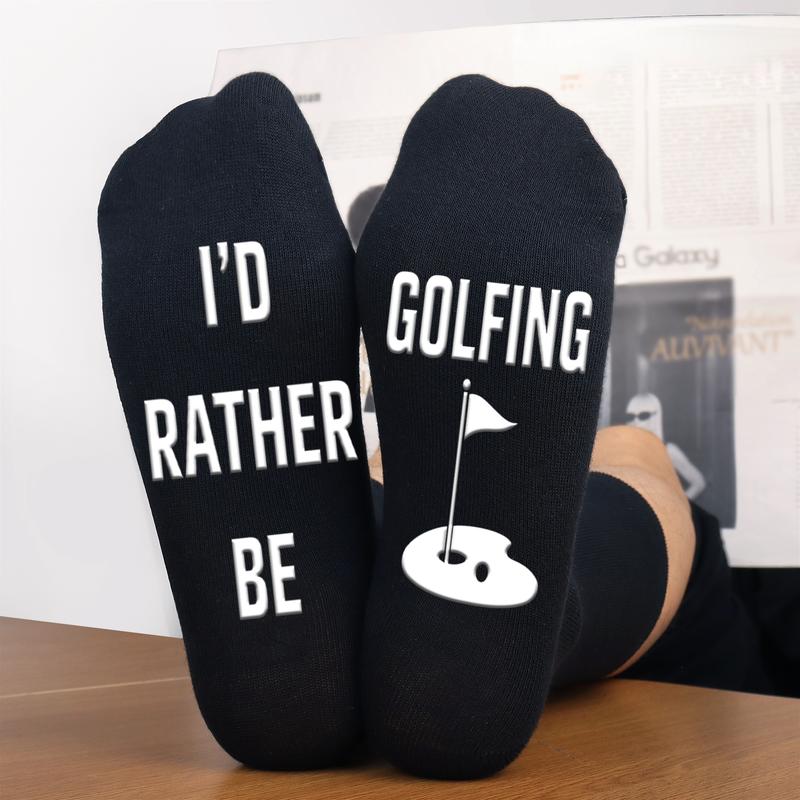 1 Pair Unisex Novelty Golf Socks Golf Gifts for Men Dad Husband Boyfriend Funny Golf Socks for Men Unique Gifts for Golfers Non Slip Golf Socks for Men