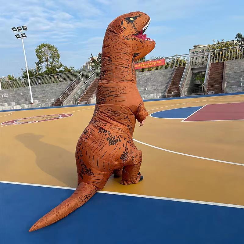 Inflatable Tyrannosaurus Rex Costume, 1 Count Inflatable Dinosaur Costume, Party Clothing for Halloween, Cosplay, Festive & Party Supplies without Battery