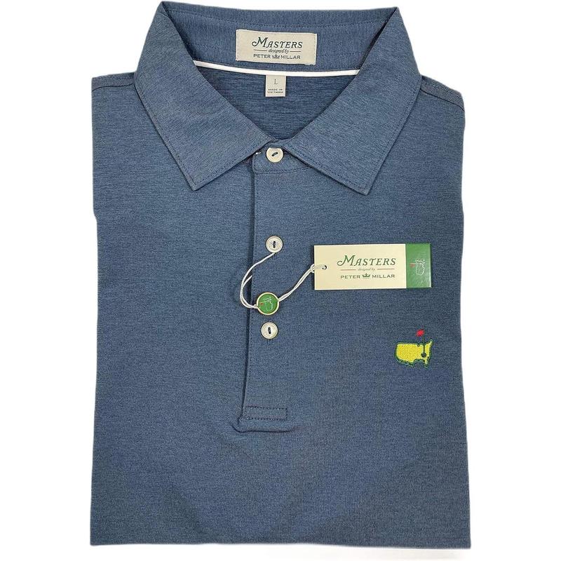Shop the Stylish PETER MILLAR 2023 Masters Men s Solid Navy Performance Golf Polo Shirt - Exceptional Quality for Golf Enthusiasts!