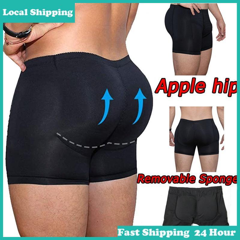 Local 2024 Men Butt Lifter Shapewear Hips Removed Padded Underwear Boxers Enhancing Hip Enhancement Pad Sweat Absorbing